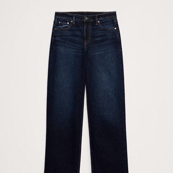 Banana Republic Mid-Rise 90s Loose Jean size 33 Dark Wash - Picture 5 of 6